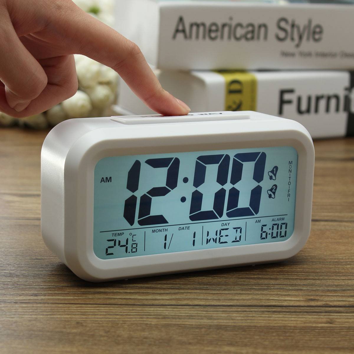 King Do Way Digital Alarm Clock Battery Operated With Dual Alarm Snooze And Large Display